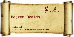 Hajzer Armida névjegykártya